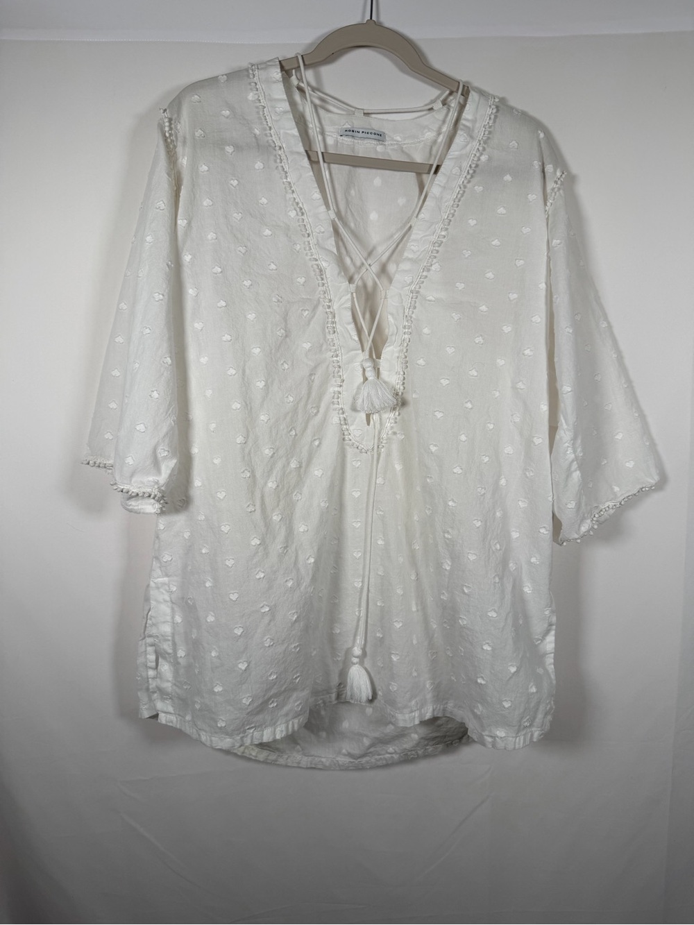 Robin Piccone White Lightweight Tunic Top Swim Cover Up